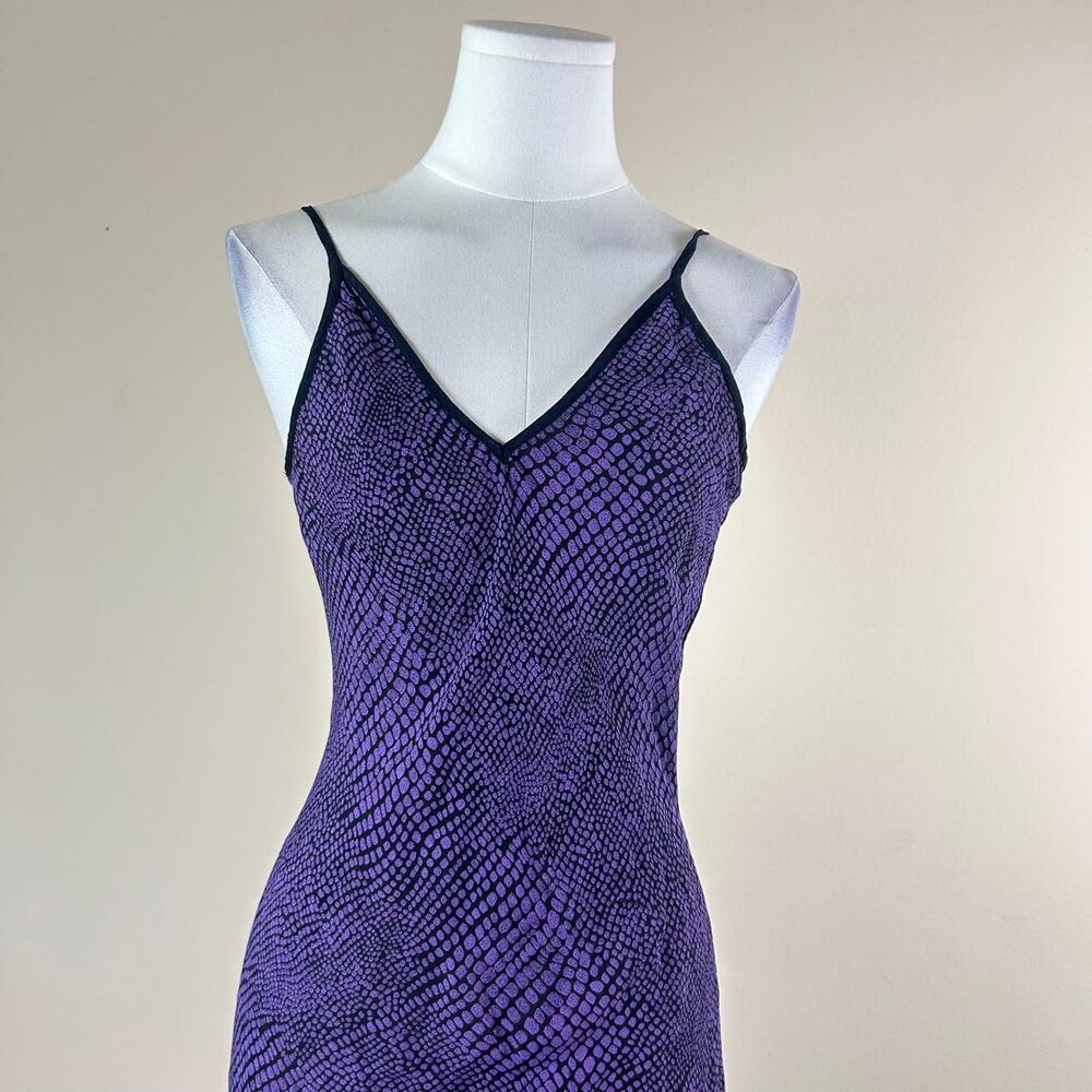 Angie Whimsigoth Purple Snake Print Lingerie Maxi Slip